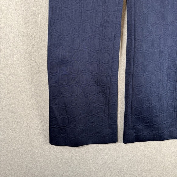 Marni pants womens 40 US 32" navy blue wide leg inlay trousers - Picture 4 of 14